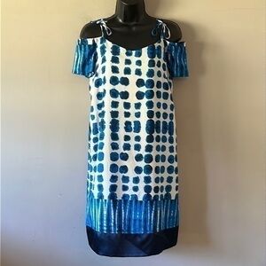 Collective CONCEPTS Blue Polka Dot Dress size small NWOT